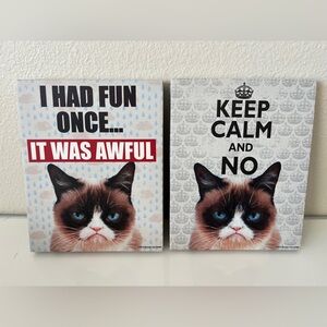 New Grumpy Cat Wall Art, set of 2